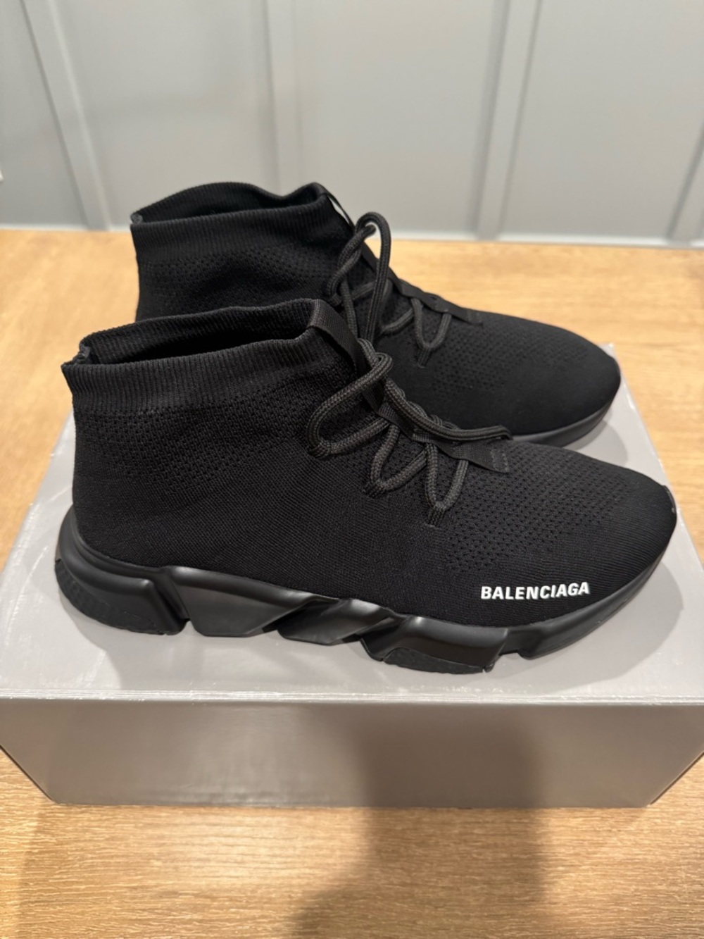 Balenciaga Black Knit Sock Speed Trainer Sneakers